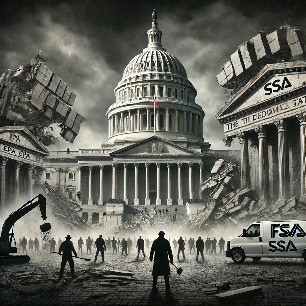 Capitol in ruins, agencies crumbling