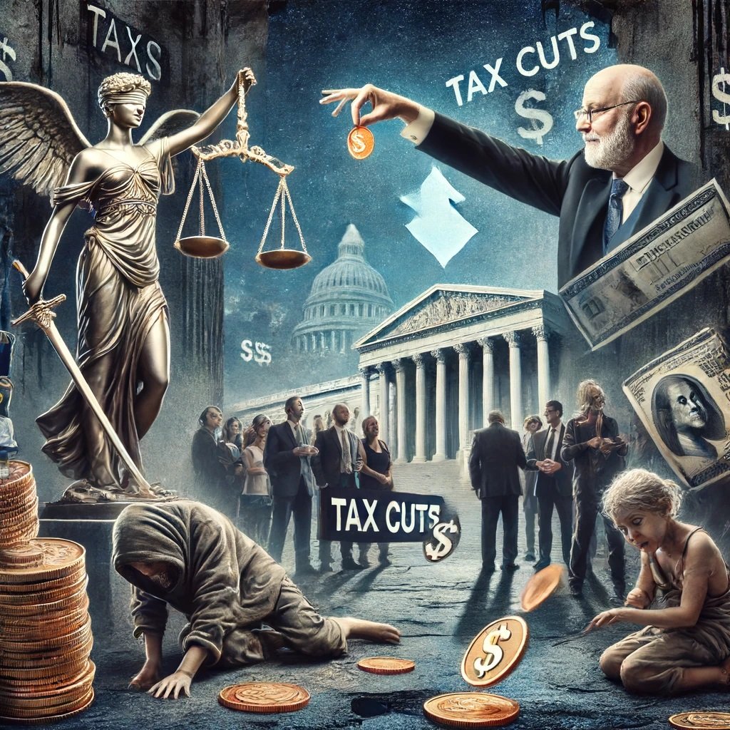 Tax cuts for the rich, poverty for the rest.